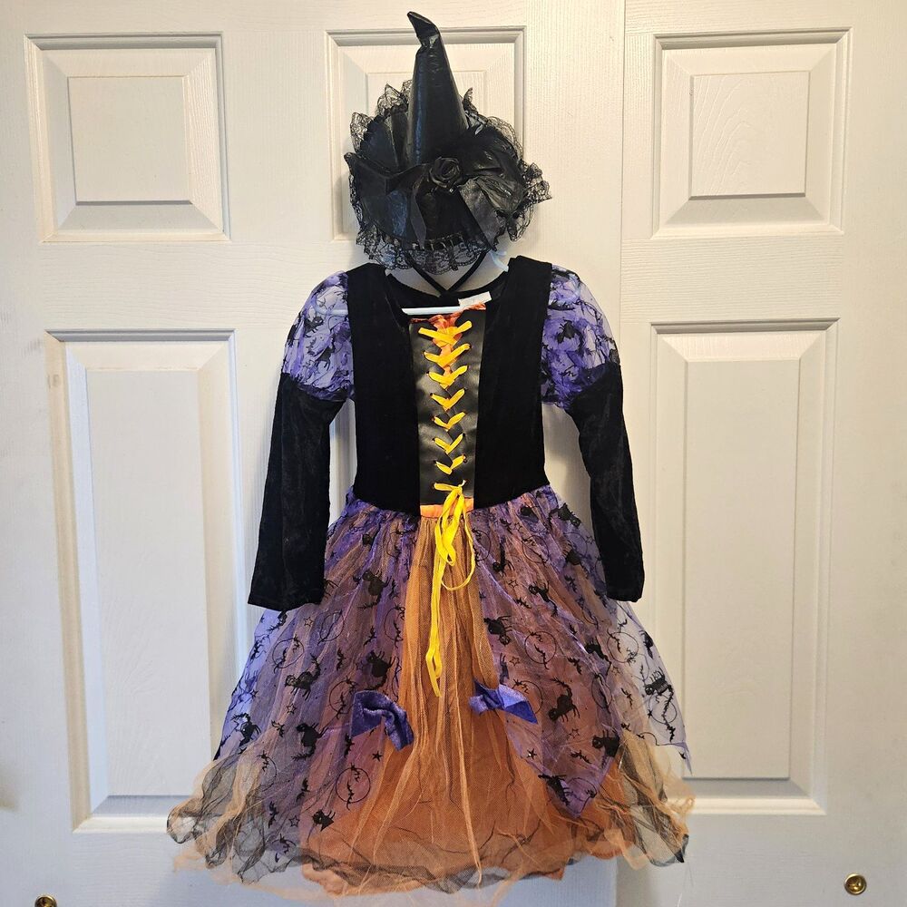 Monika Girls Witch Costume Dress LED Light Up Size 3T Hocus Pocus Halloween
